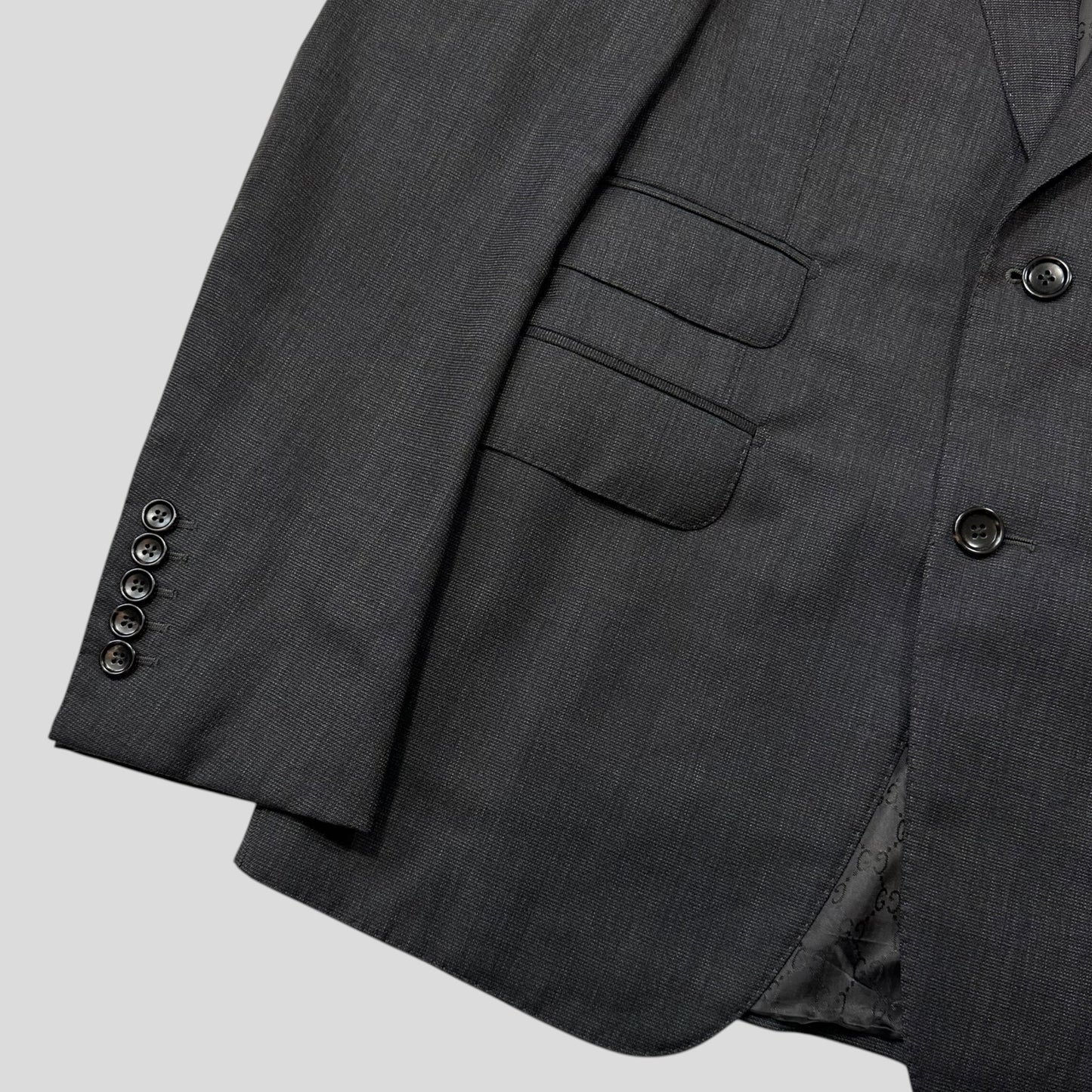 Gucci 00’s Textured Wool Suit Blazer + Trousers - IT46 (S/M)