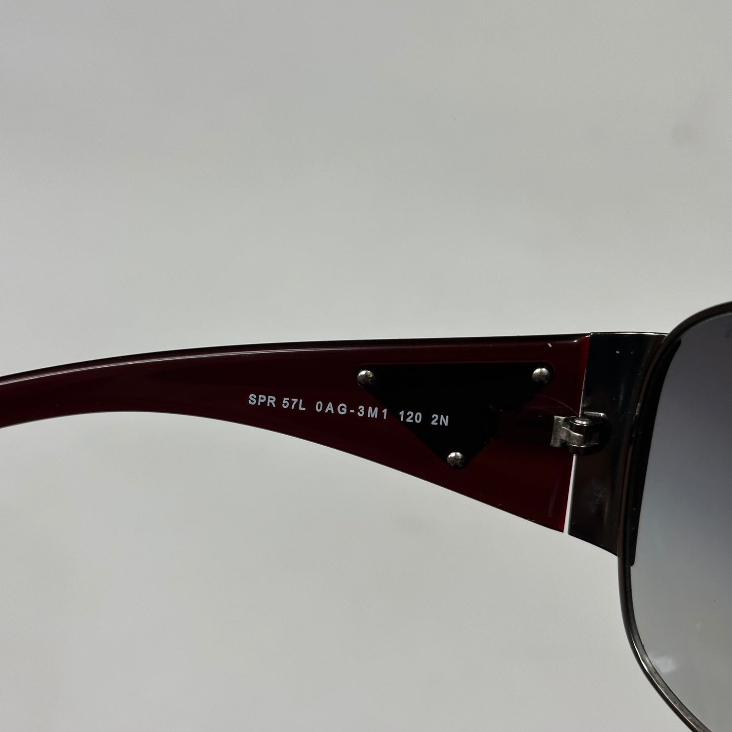 Prada Milano 00’s Triangle Logo Gradient Shield Sunglasses