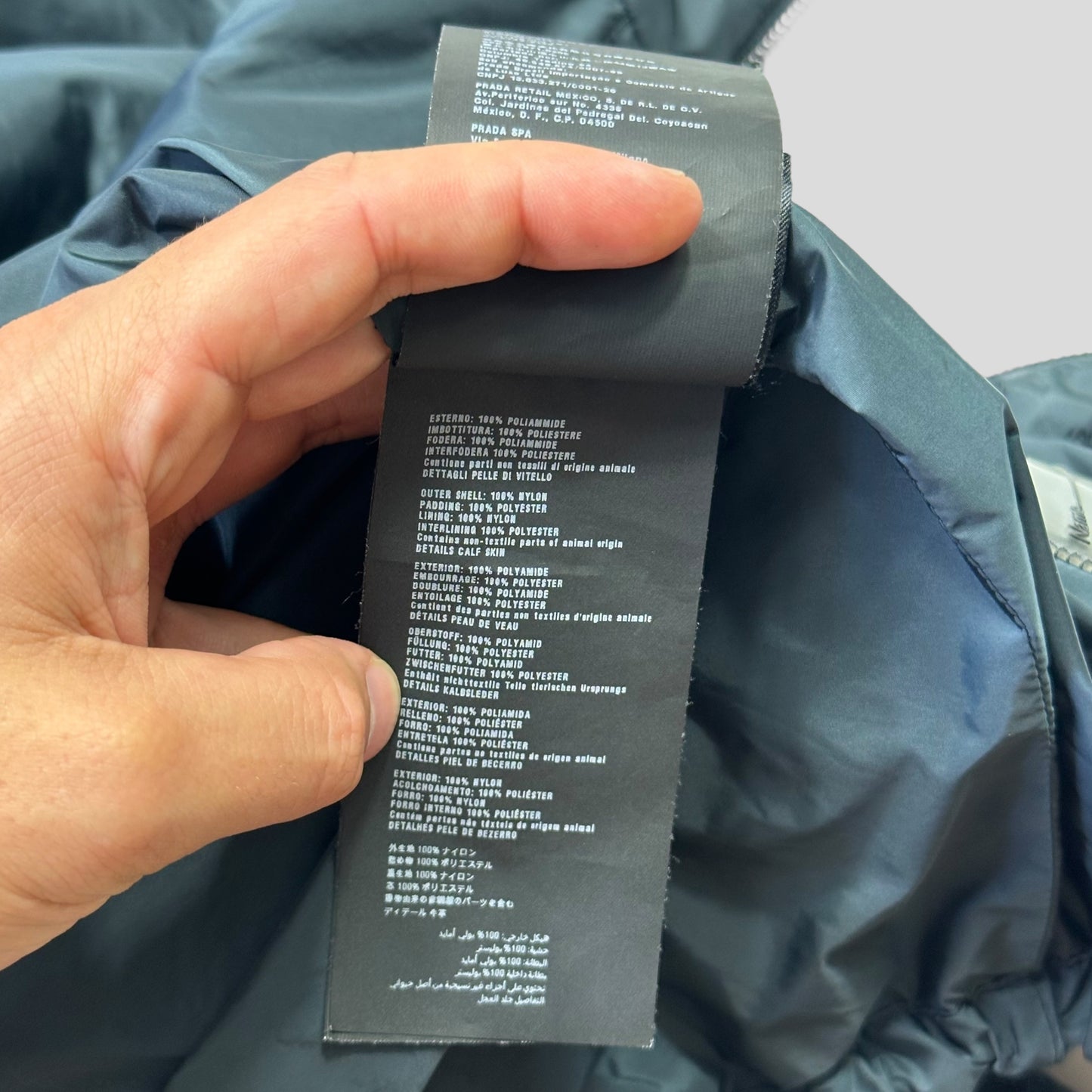 Prada Milano 2014 Metallic Blue Padded Windbreaker - IT46 (S/M)