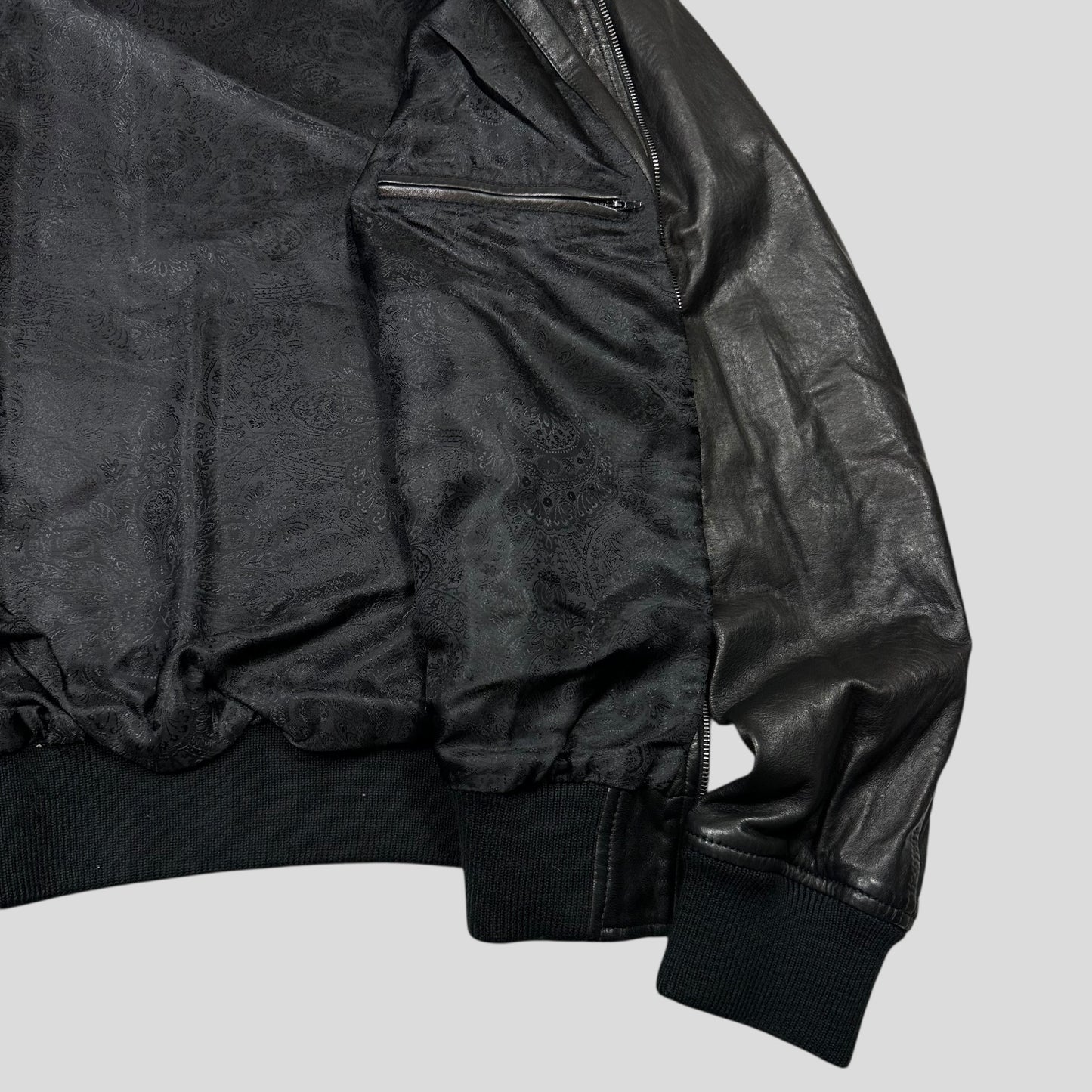 Dolce & Gabanna 00’s Lambskin Premium Leather Bomber Jacket - IT58 (XL)