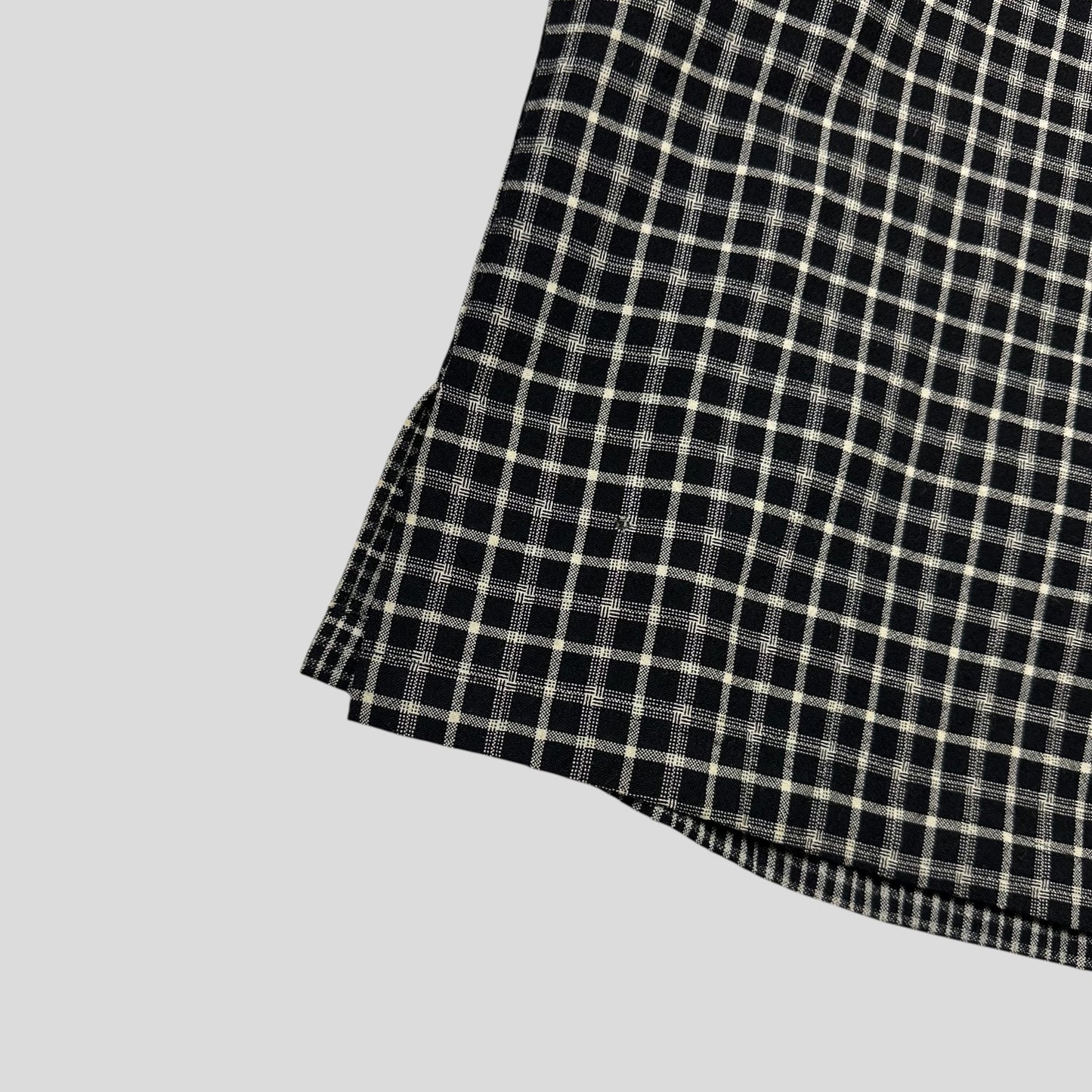 Comme Des Garçons Homme 90’s Wool Double Plaid Boxy Shirt - XL