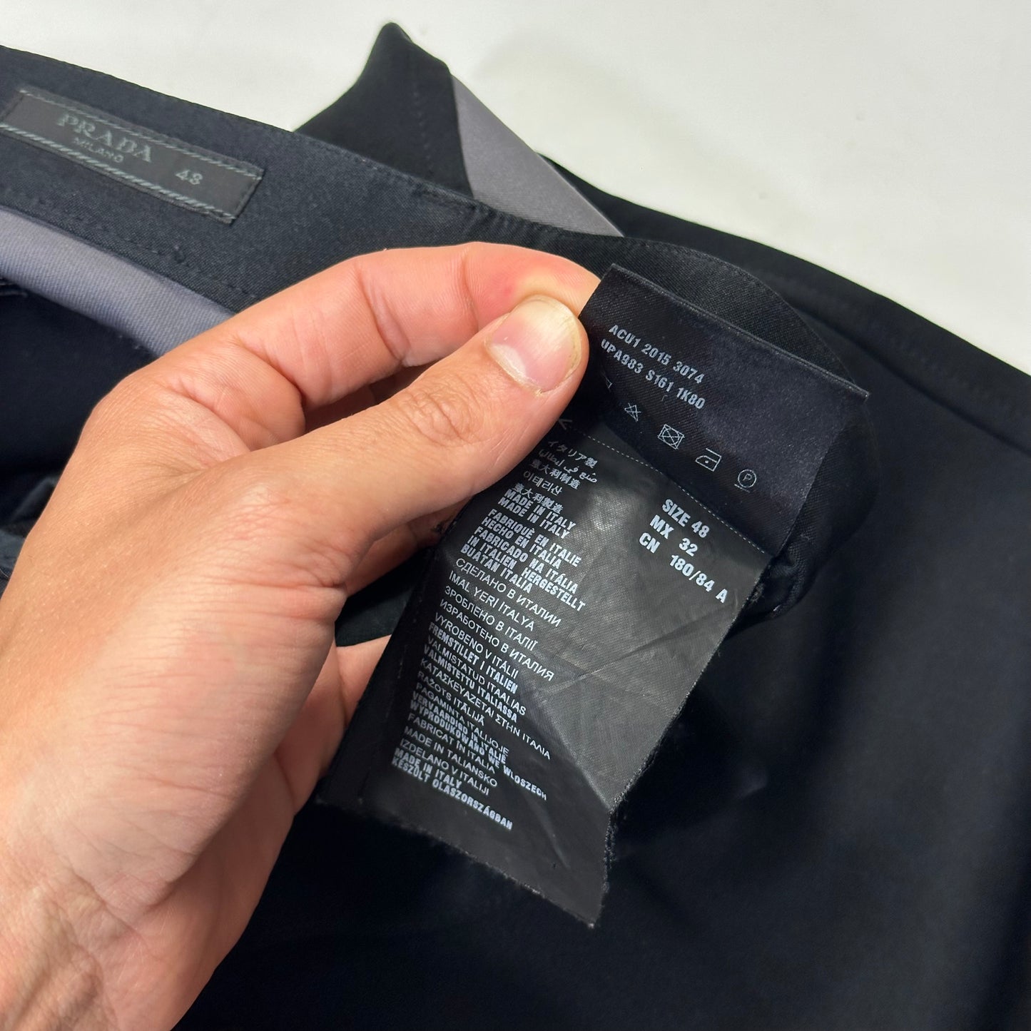 Prada Milano SS16 Runway Colourblock Technical Polyester  Trousers - IT48