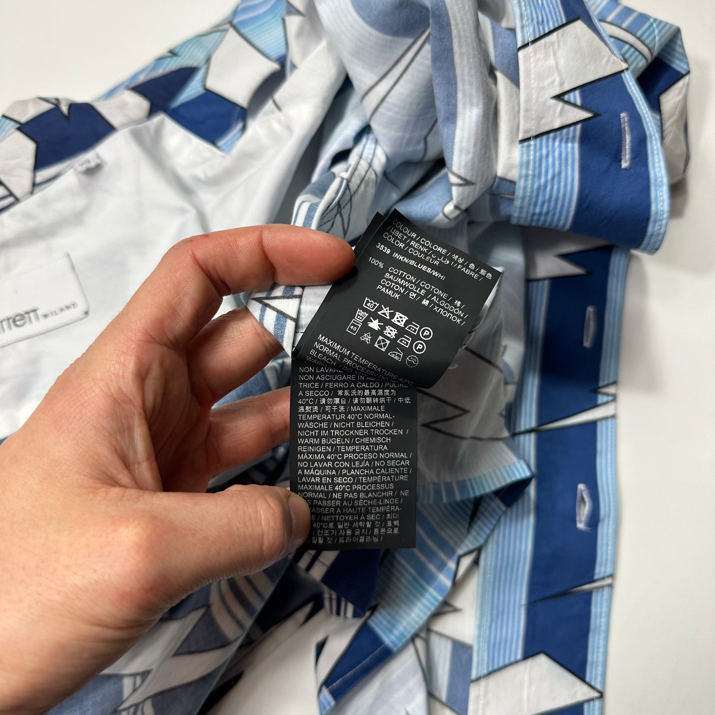 Neil Barrett 2023 Boxy Cuban Split Lightning Bolt Shirt - XL