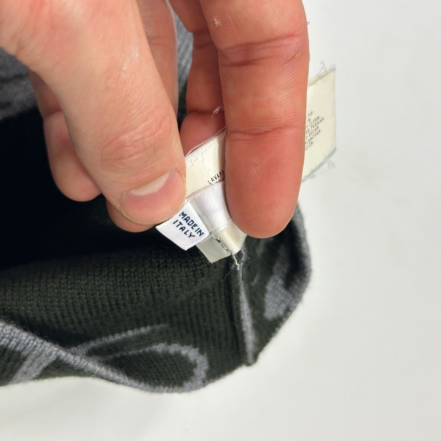 Armani Jeans 00’s Animal Rip Spellout Wool Beanie - S/M