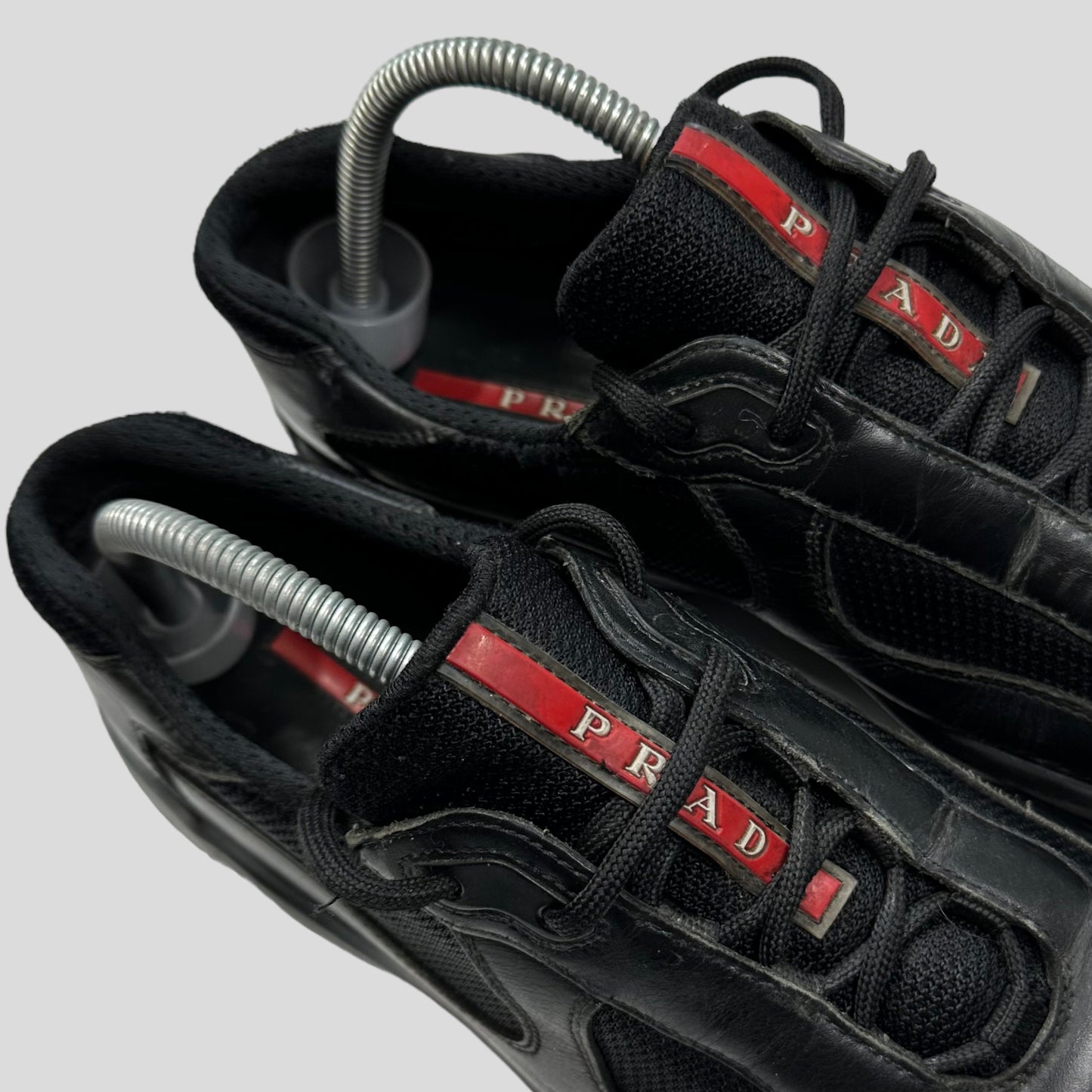 Prada Americas Cups Triple Black Leather - UK8.5/9