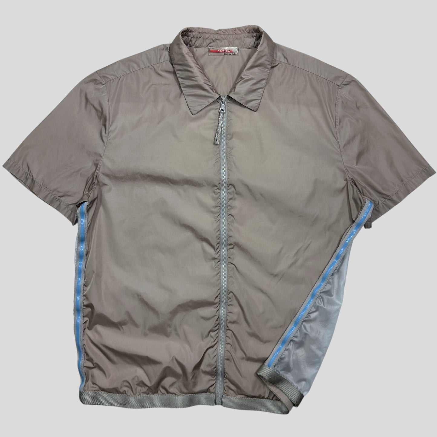 Prada Sport SS00 Transparent Panelled Gel Seam Nylon Shirt - M