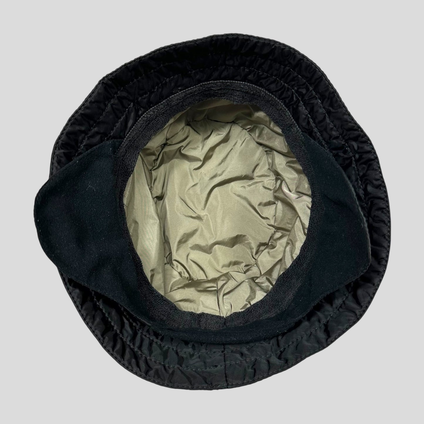 Prada Sport 00’s Nylon Fleece Dog Ear Bucket Hat - M/L