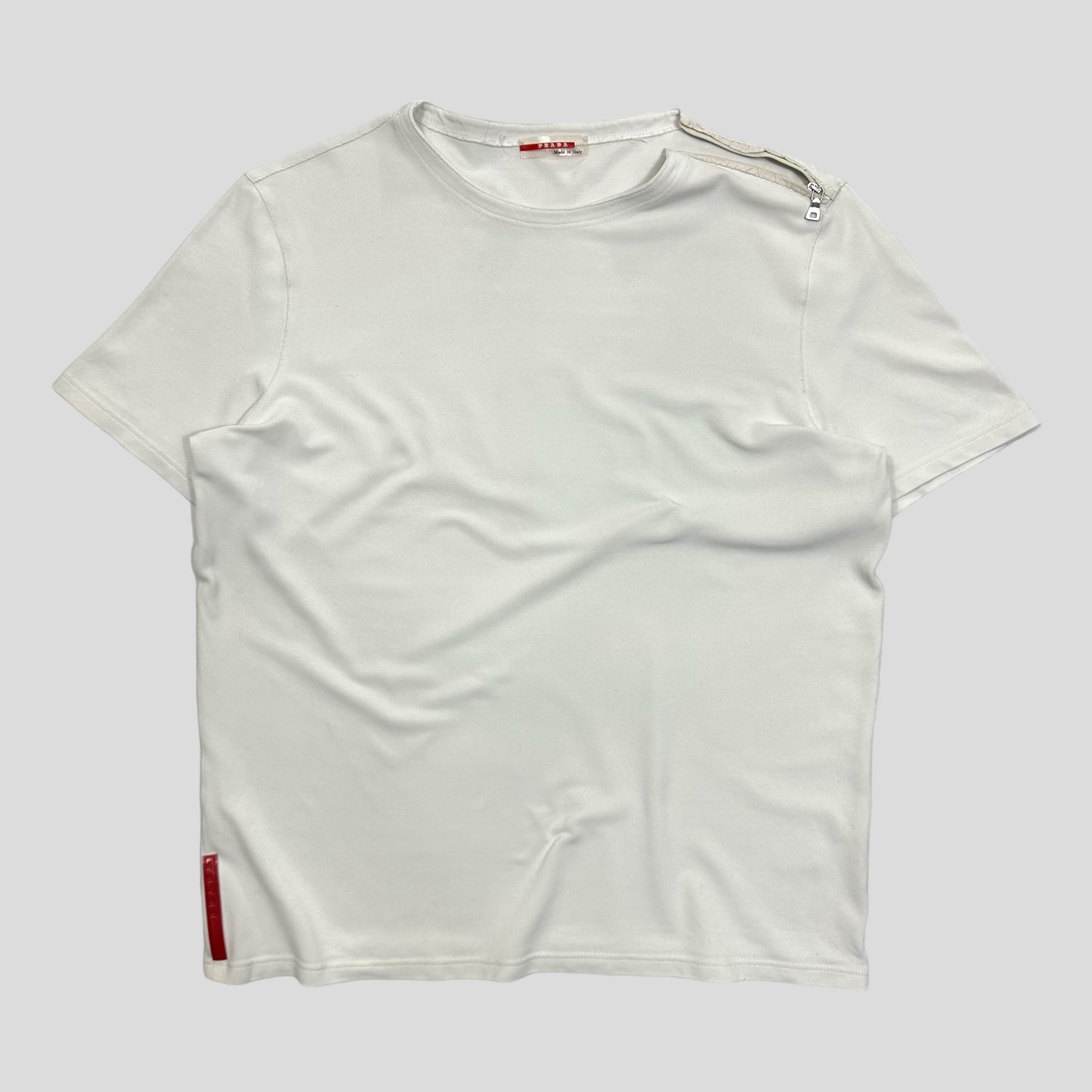 Prada Sport 00’s Boxy Zip Neck Nylon T-shirt