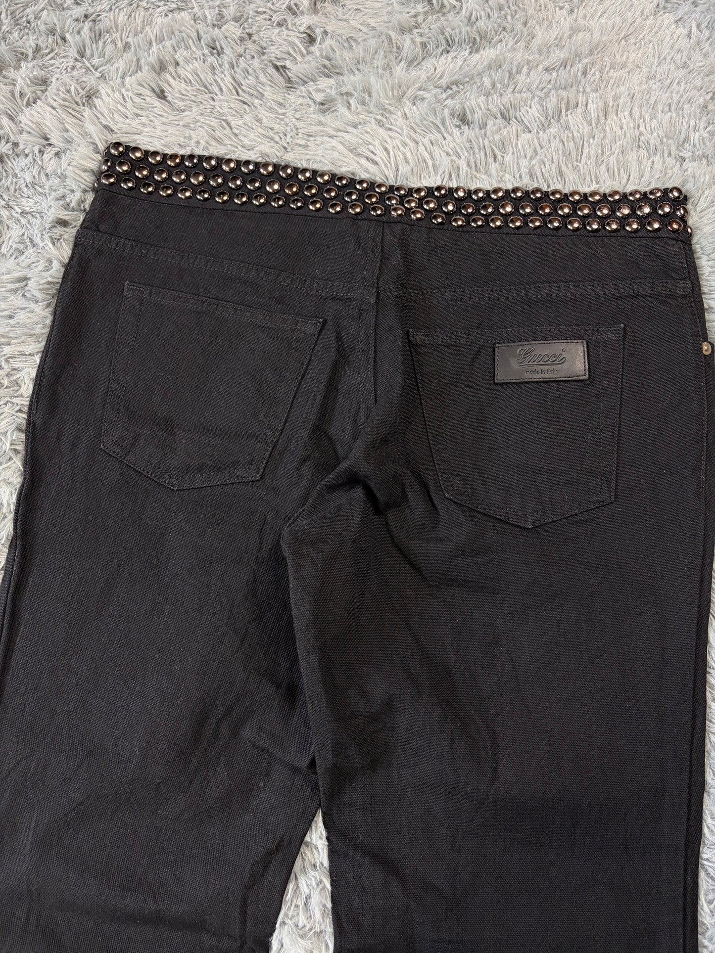 Gucci FW08 Runway Chrome Studded Rock n Roll Jeans - IT52