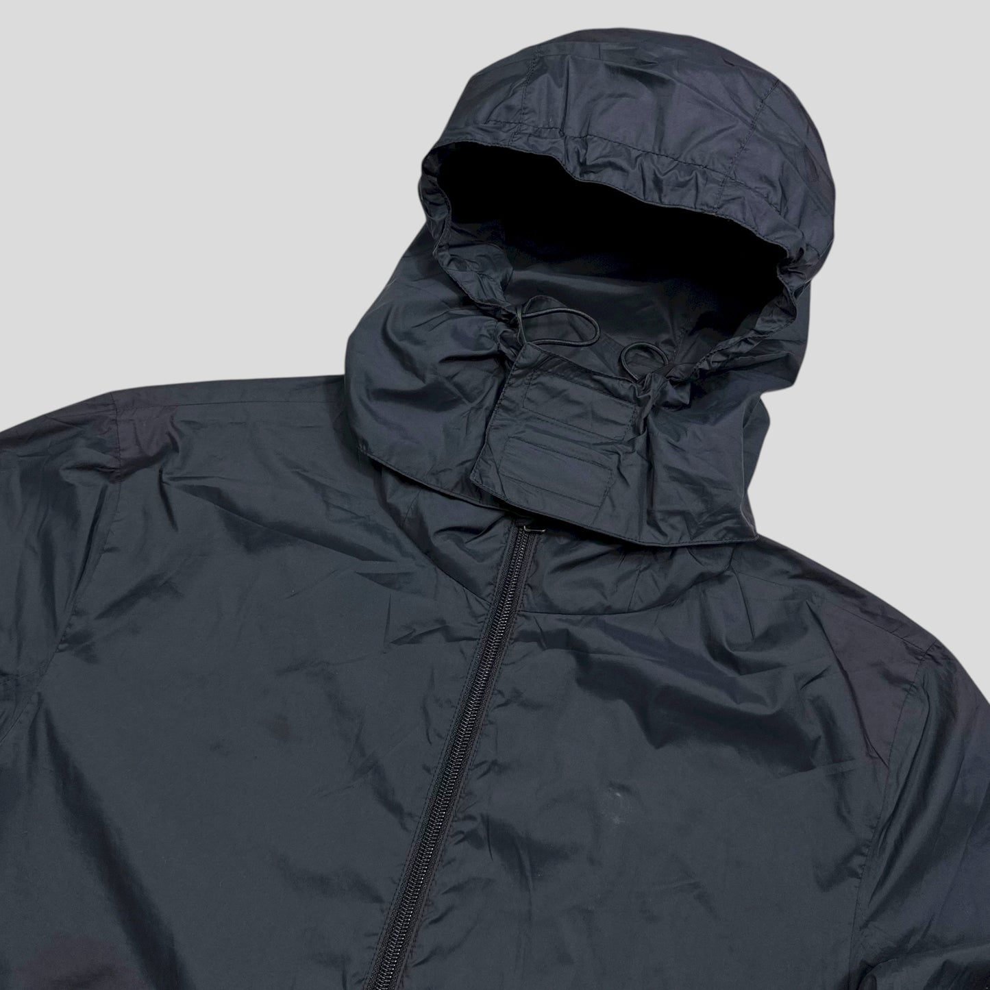 Prada 2020 Rubber Logo Taped Seam Windbreaker Jacket - M