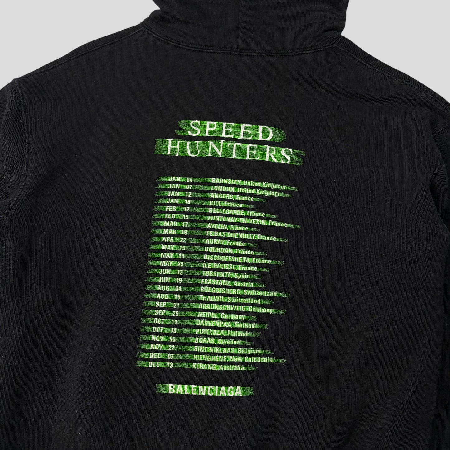 Balenciaga 2018 Speed Hunters Cropped Graphic Hoodie - S