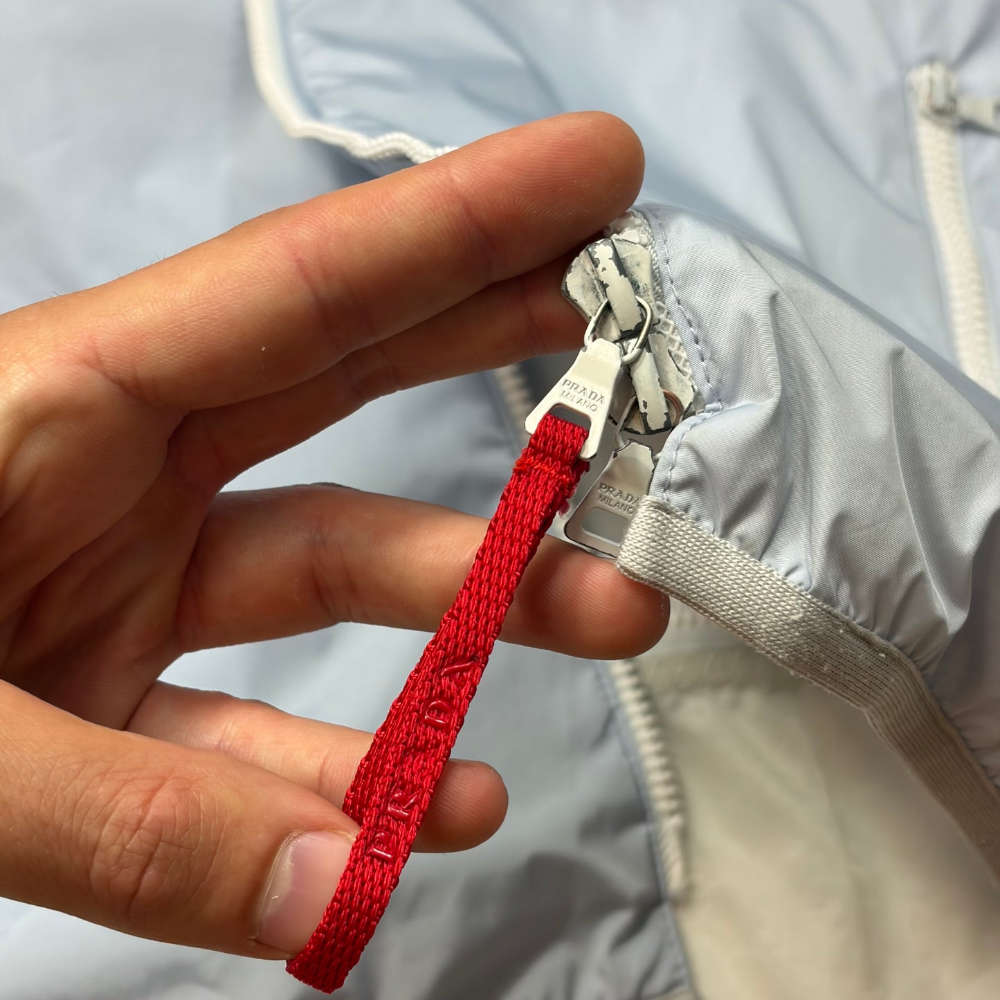 Prada Sport SS00 Modular Gel Seam Ice Blue Jacket - IT48