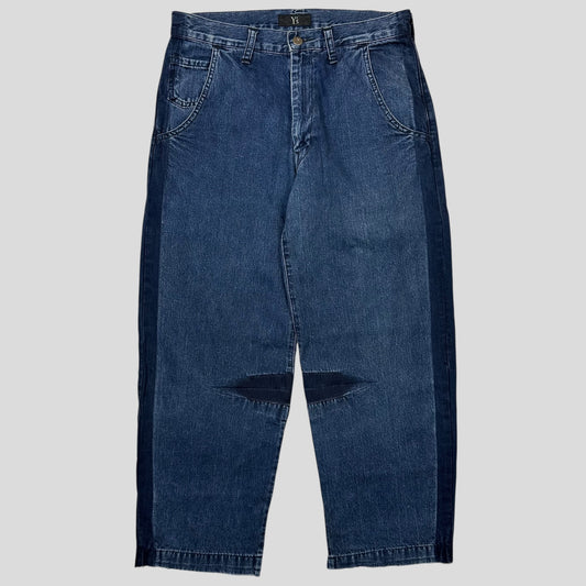 Y’s by Yohji Yamamoto SS05 Baggy Contrast Denim Jeans - 30-32