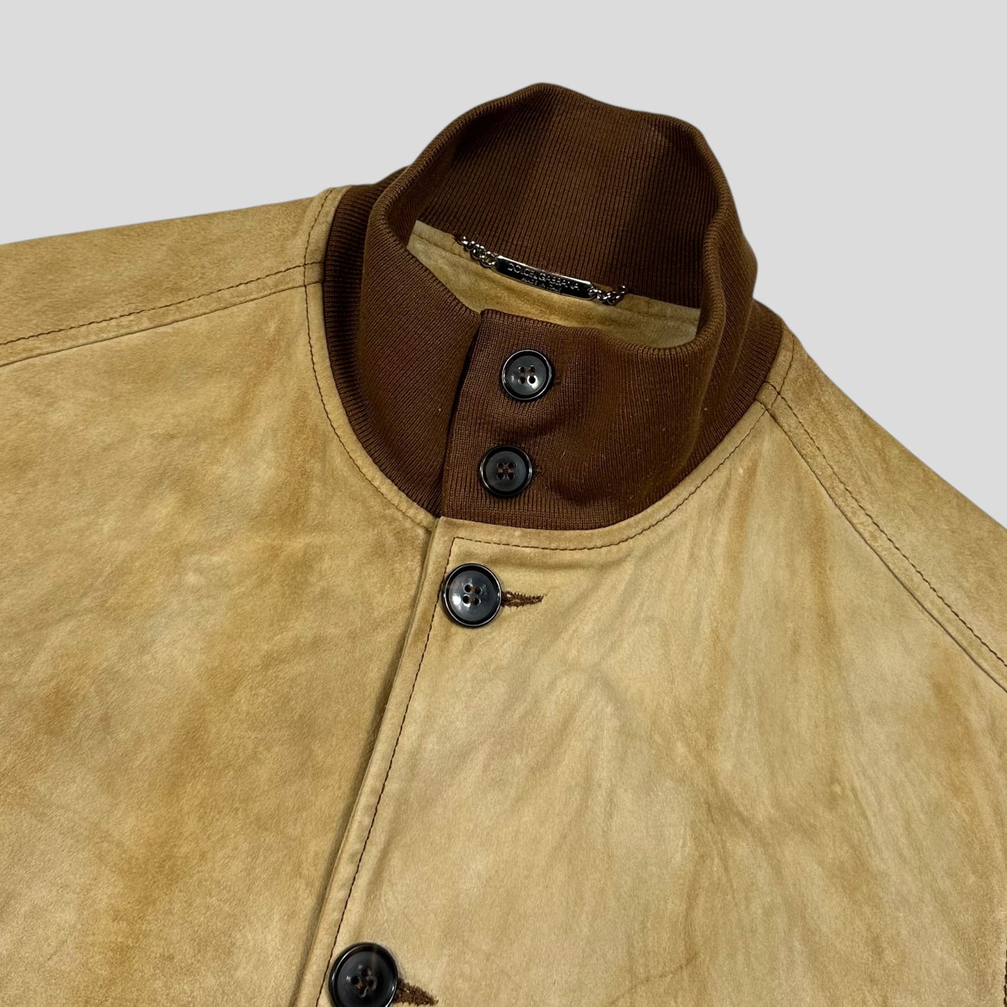 Dolce & Gabanna 00’s Goatskin Leather Flight Jacket - M