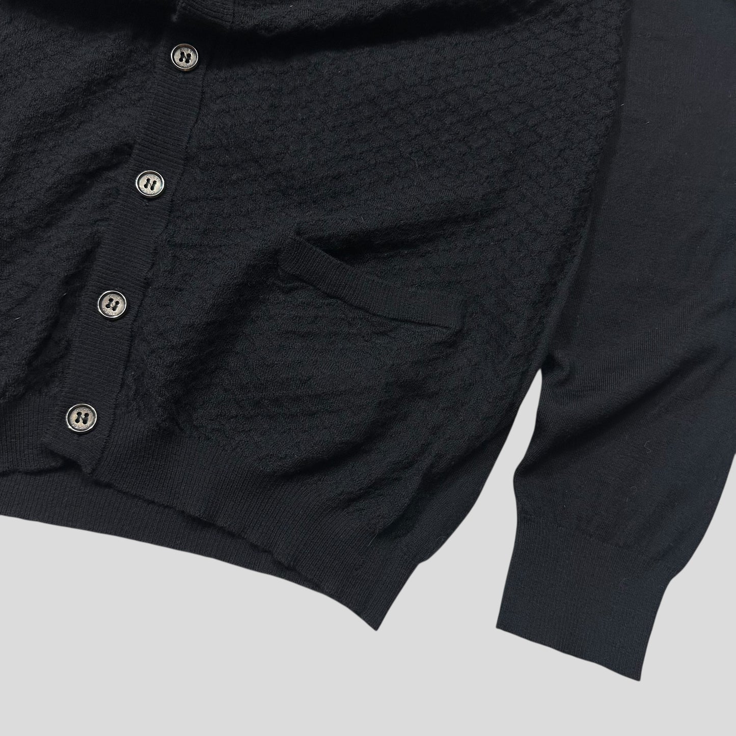 Gucci by Tom Ford 2003 Merino Extrafine Wool Soft Textured Cardigan - S/M