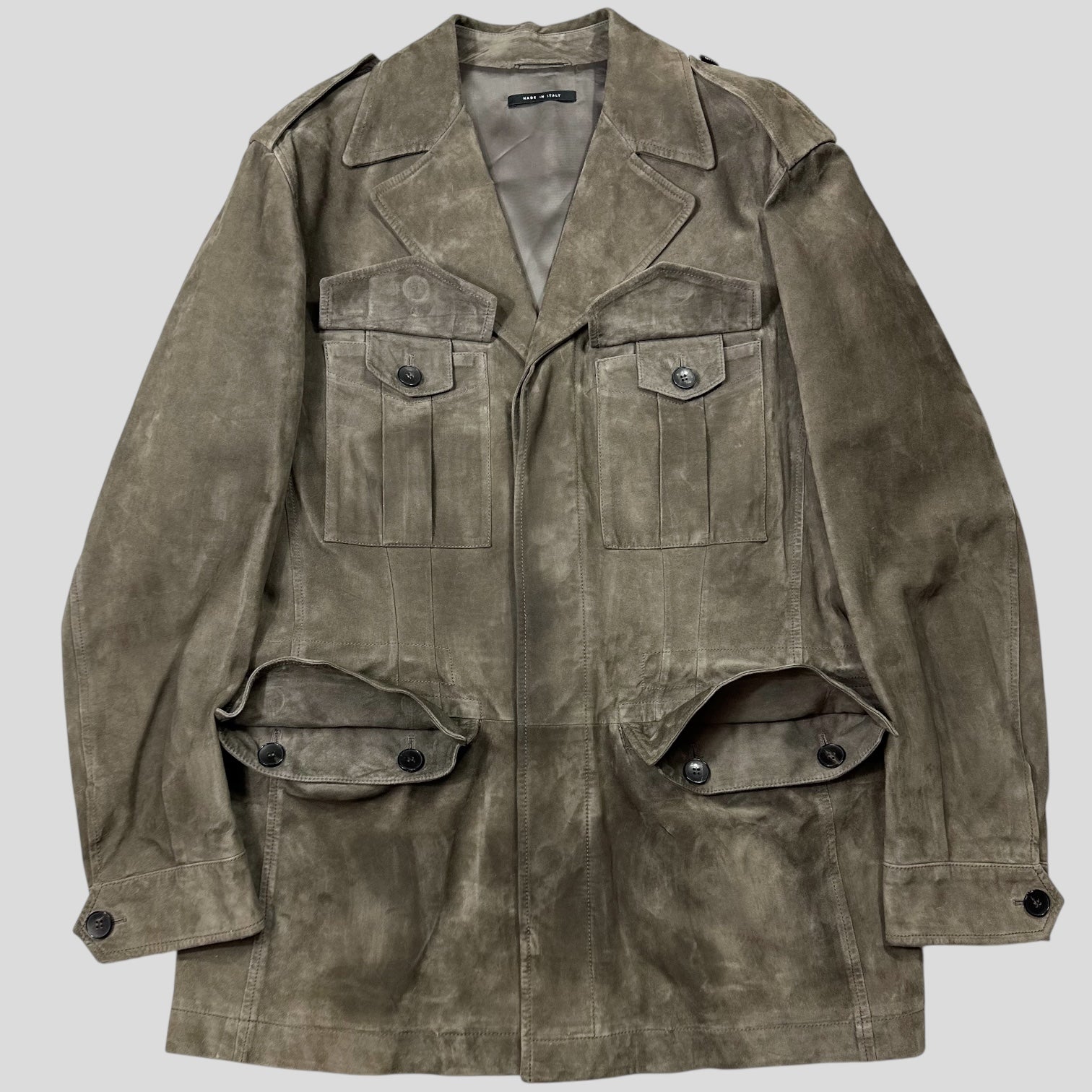 Gucci by Tom Ford FW03 Suede Leather Western Military Jacket