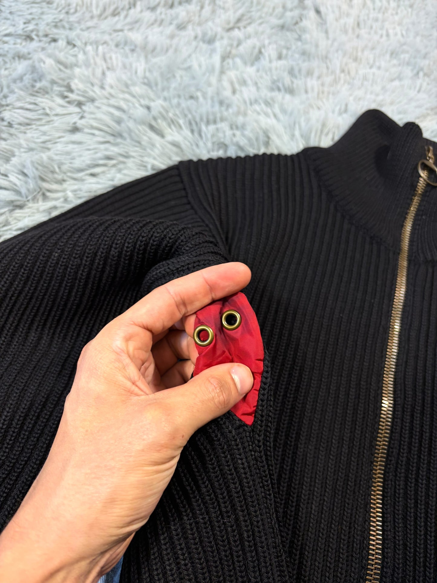 Prada Sport 00’s Heavyweight Ribbed Cardigan Knit Jacket - S/M