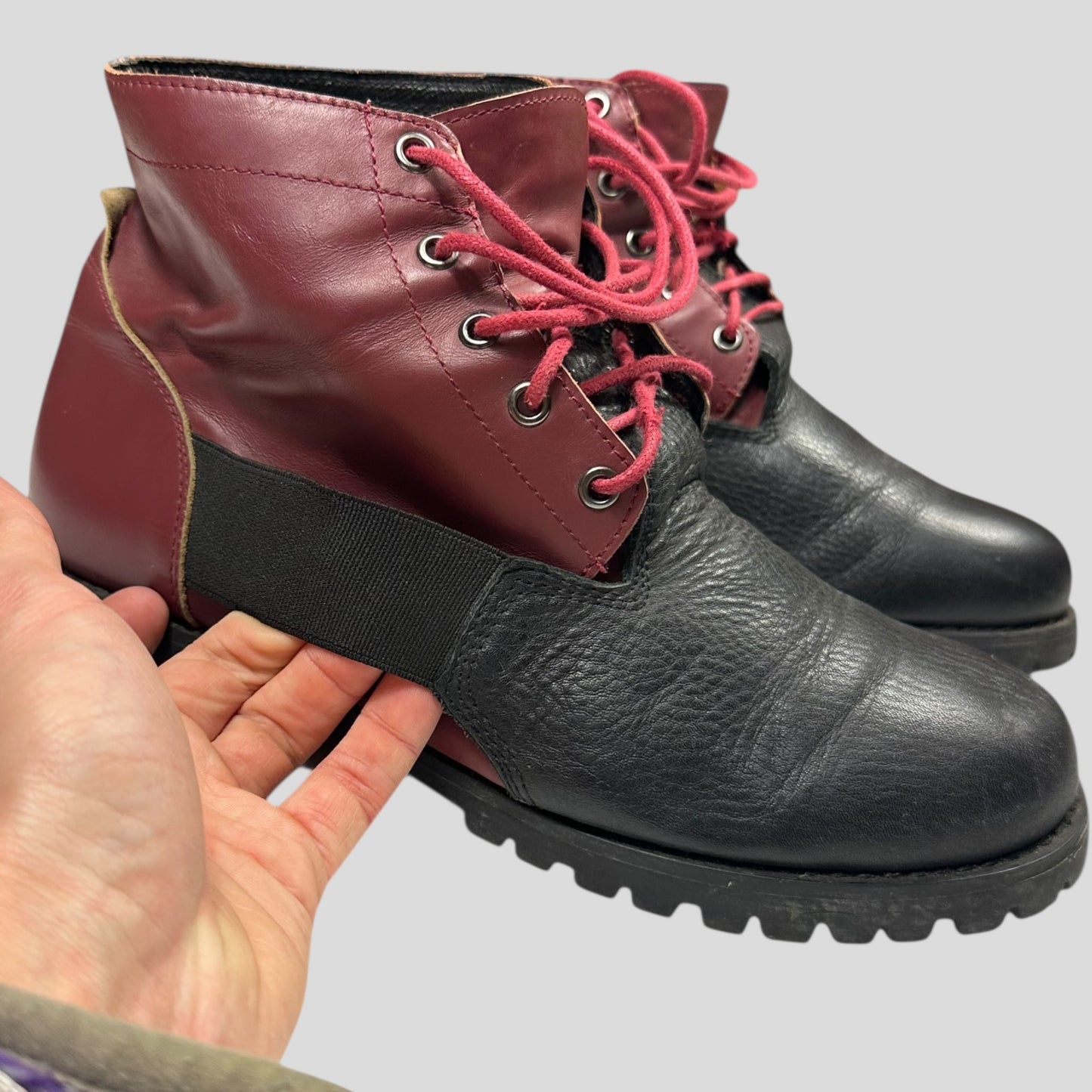 CDG Homme Plus FW10 Vibram Leather Bi-colour Boots - UK7/7.5