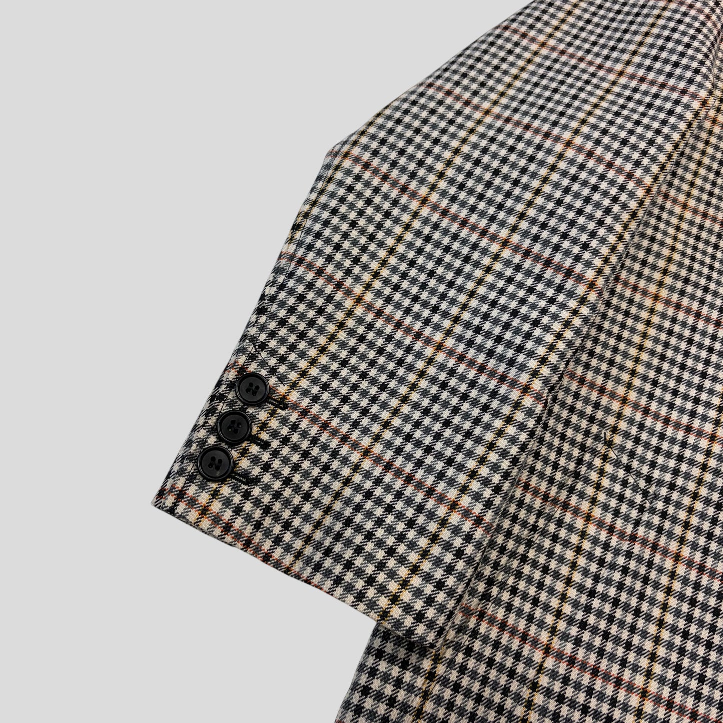 Prada 2020 Plaid Houndstooth Impermeable Virgin Wool Car Coat  - M
