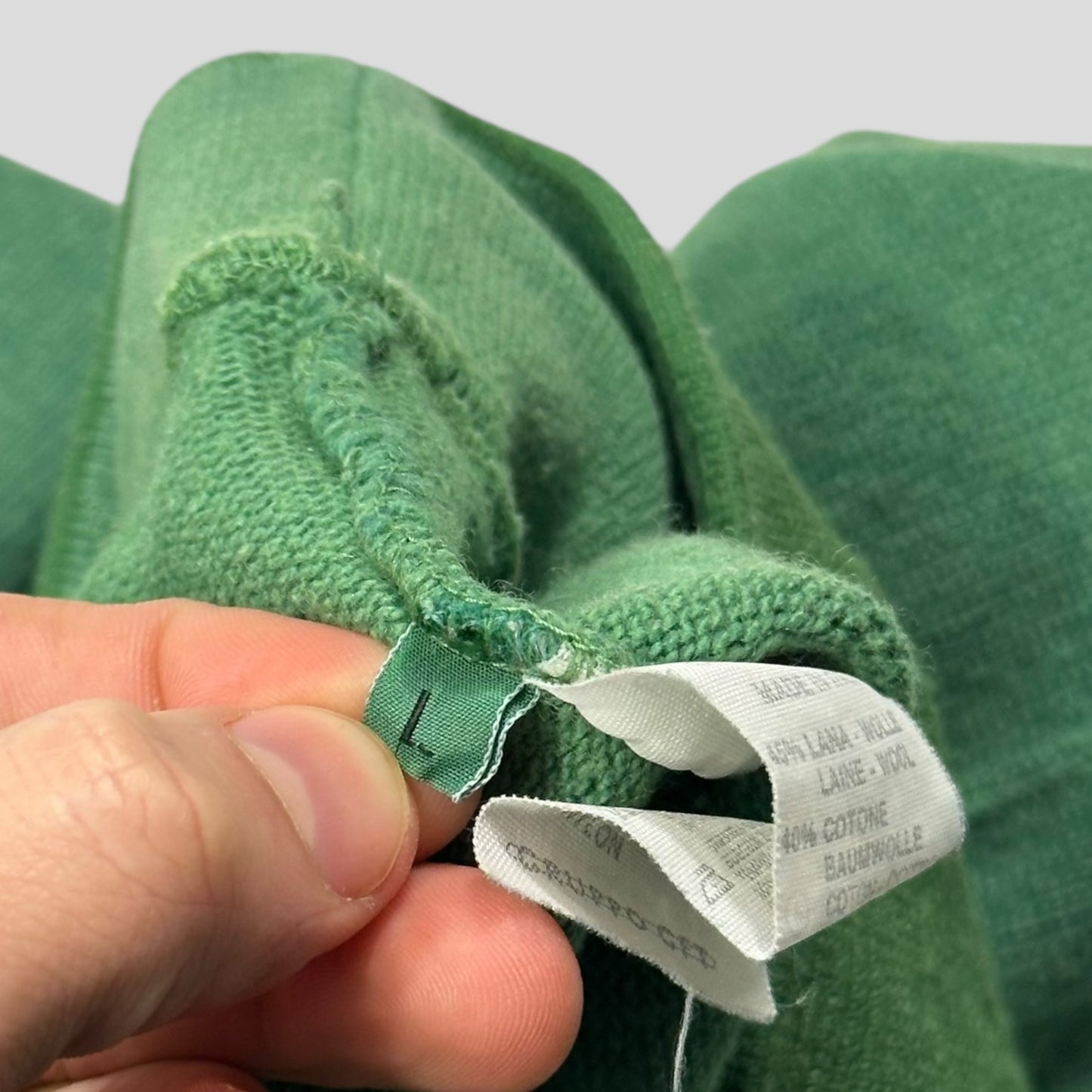 Stone Island 1988 Thick 1/4 Zip Two-tone Pullover Knit - L