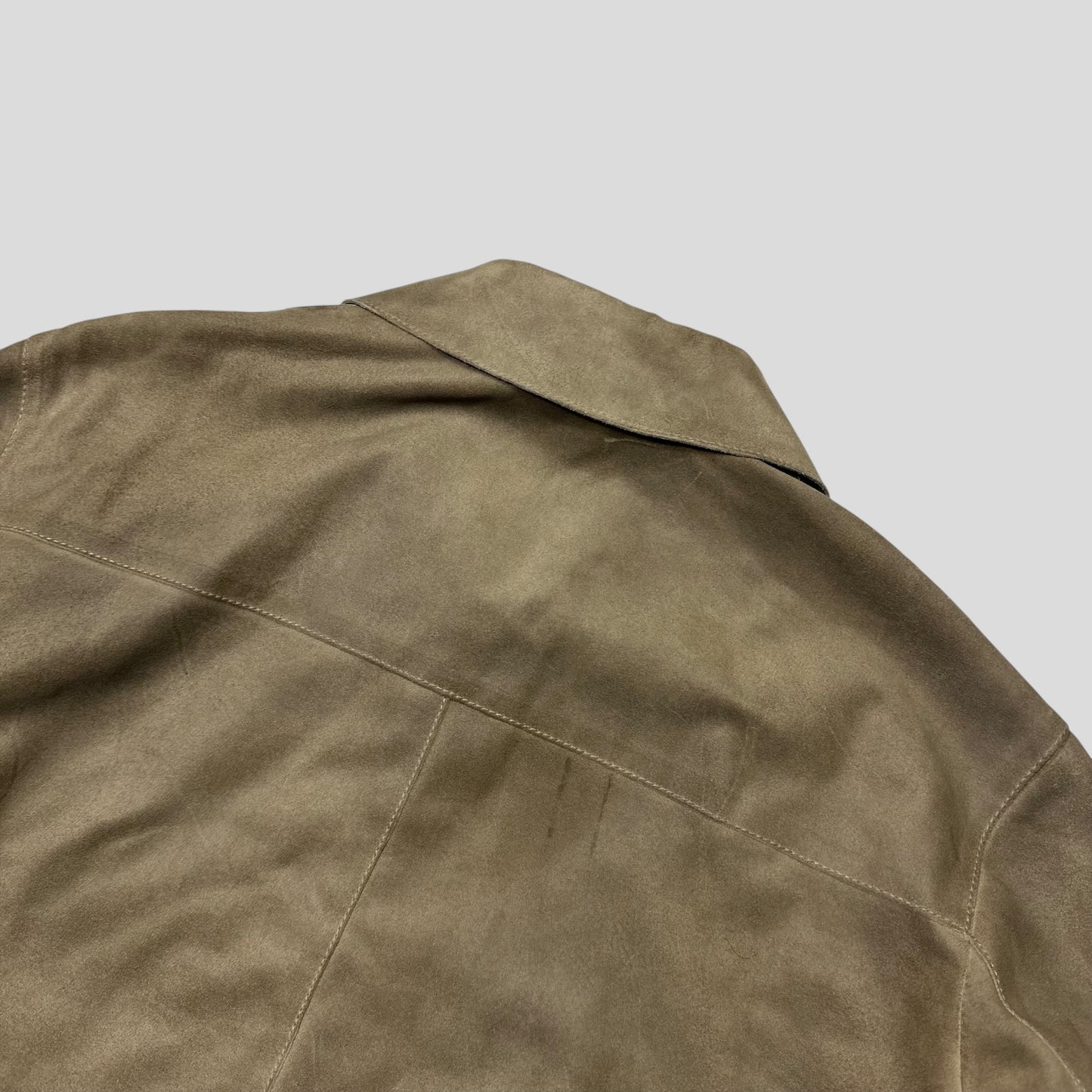 Miu Miu 00’s Suede Leather Cropped Work Jacket - IT50 (M/L)