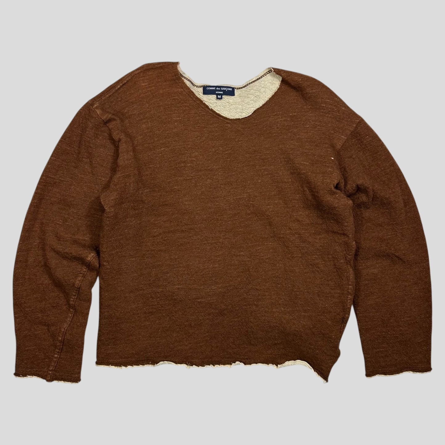 Comme Des Garçons 2003 Reversible Wool Textured Jumper - XS/S