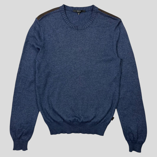 Gucci Mélange Alpaca & Angora Silk Lightweight Logo Knit Jumper - S