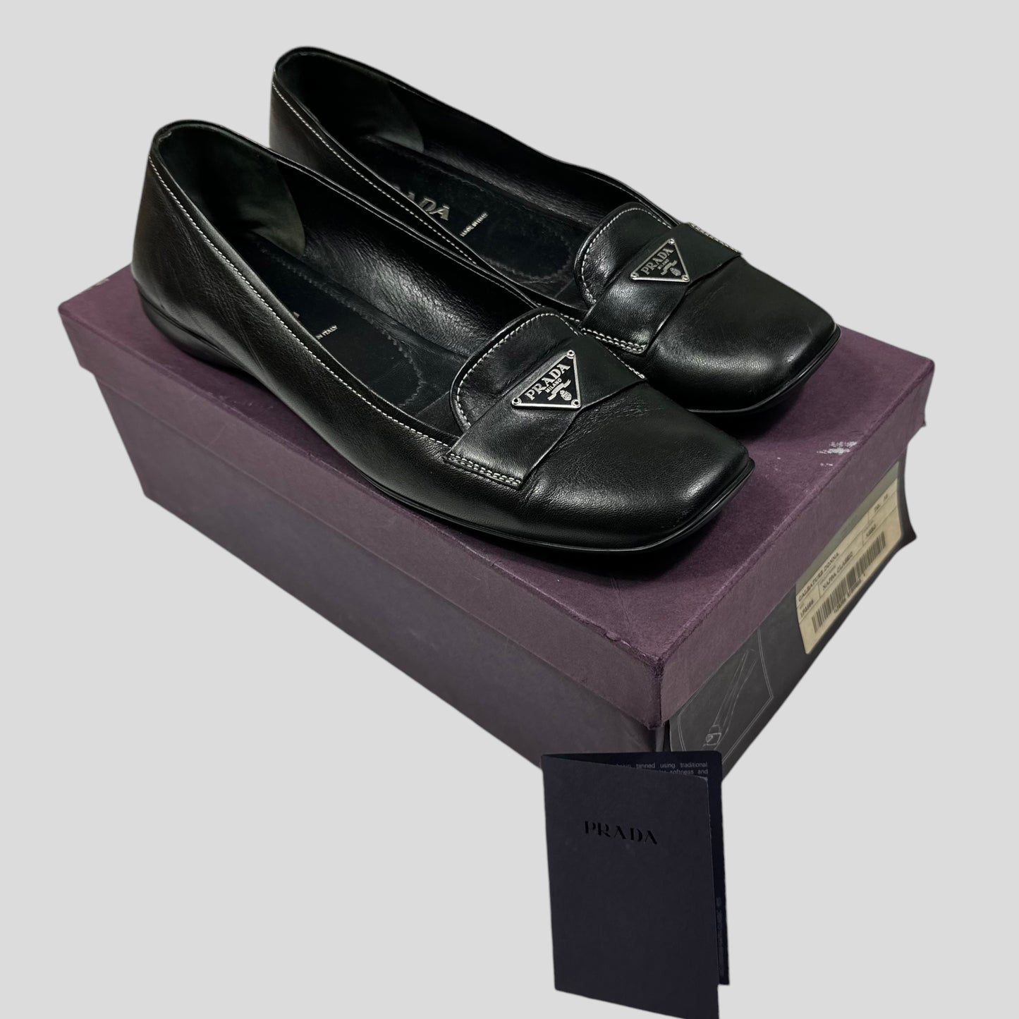 Prada Milano Leather Ballet Flats - EU38