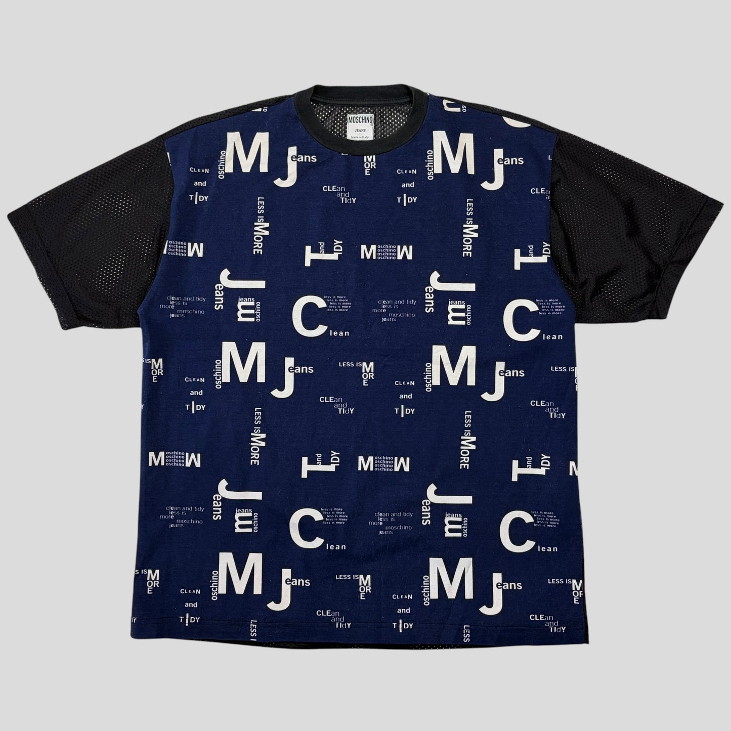 Moschino Jeans 1999 Less Is More Mesh Panelled T-shirt - M/L