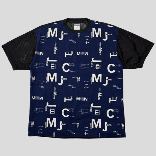 Moschino Jeans 1999 Less Is More Mesh Panelled T-shirt - M/L