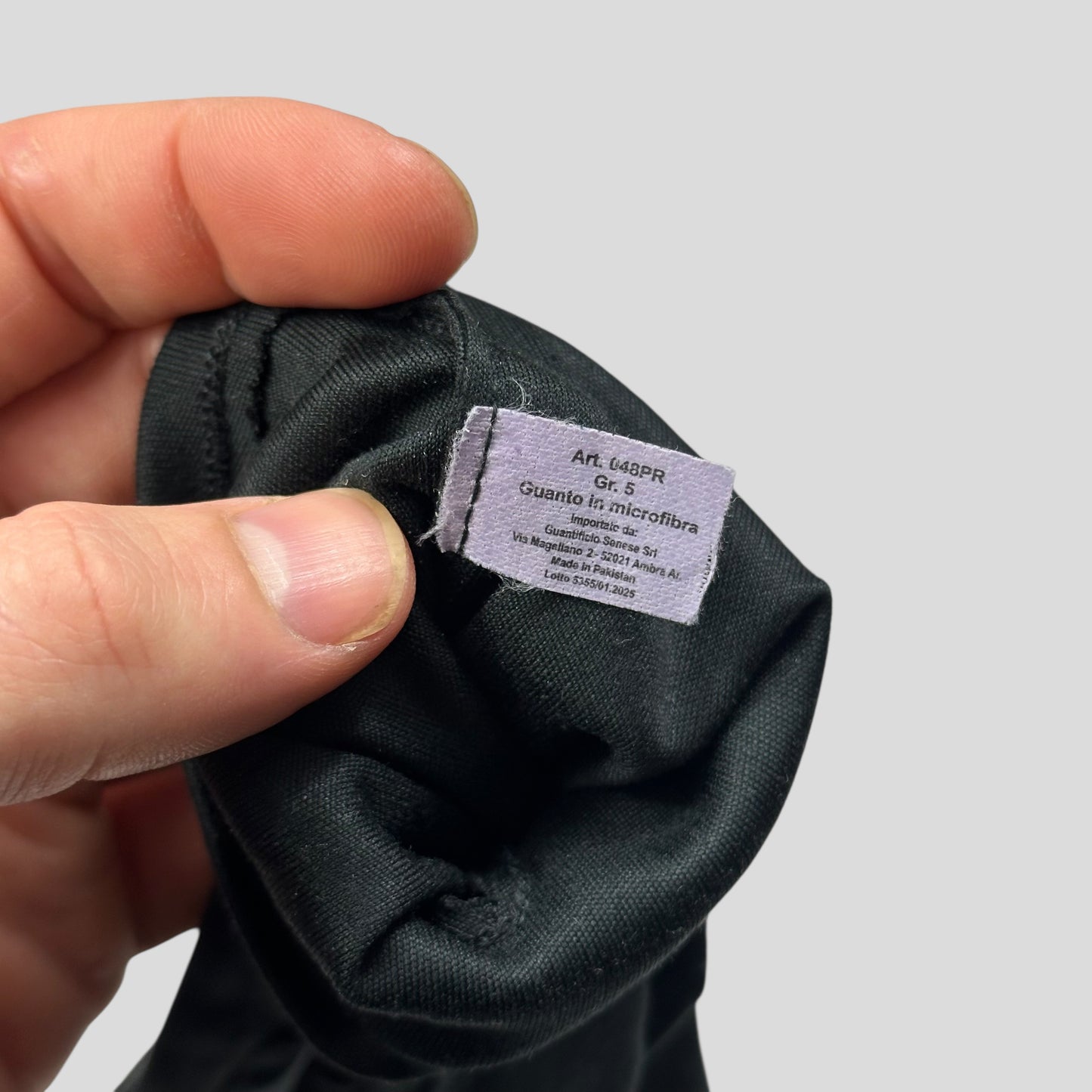 Miu Miu Microfibre Black Embossed Logo Gloves - XS/S