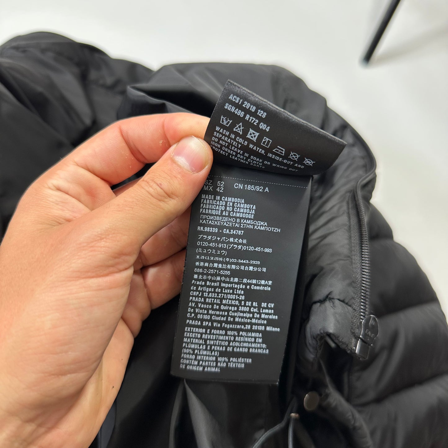 Prada 2018 Laminated Nylon Duck Down Puffer - IT52 (L)