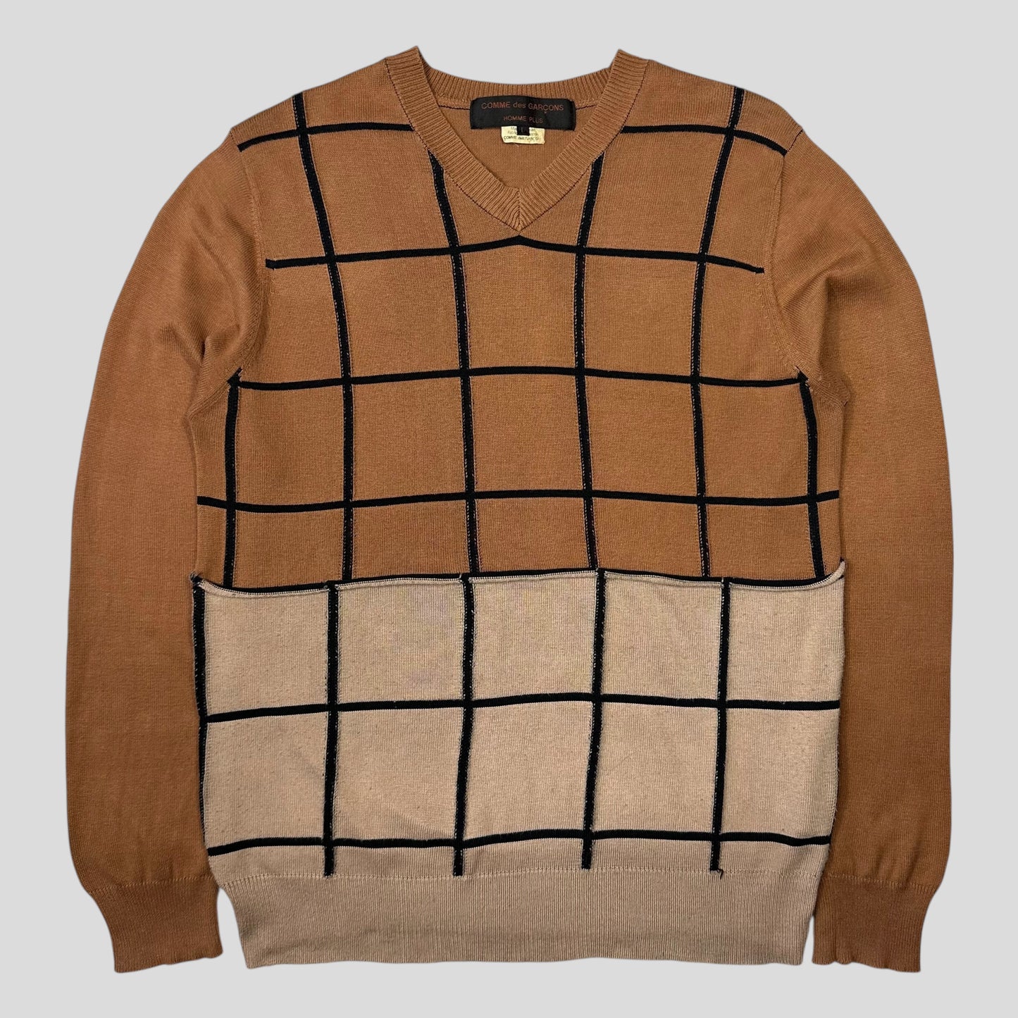 Comme Des Garçons Homme Plus 2002 Reconstructed Grid Knit - L (M)