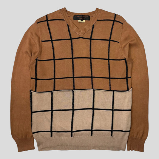 Comme Des Garçons Homme Plus 2002 Reconstructed Grid Knit - L (M)