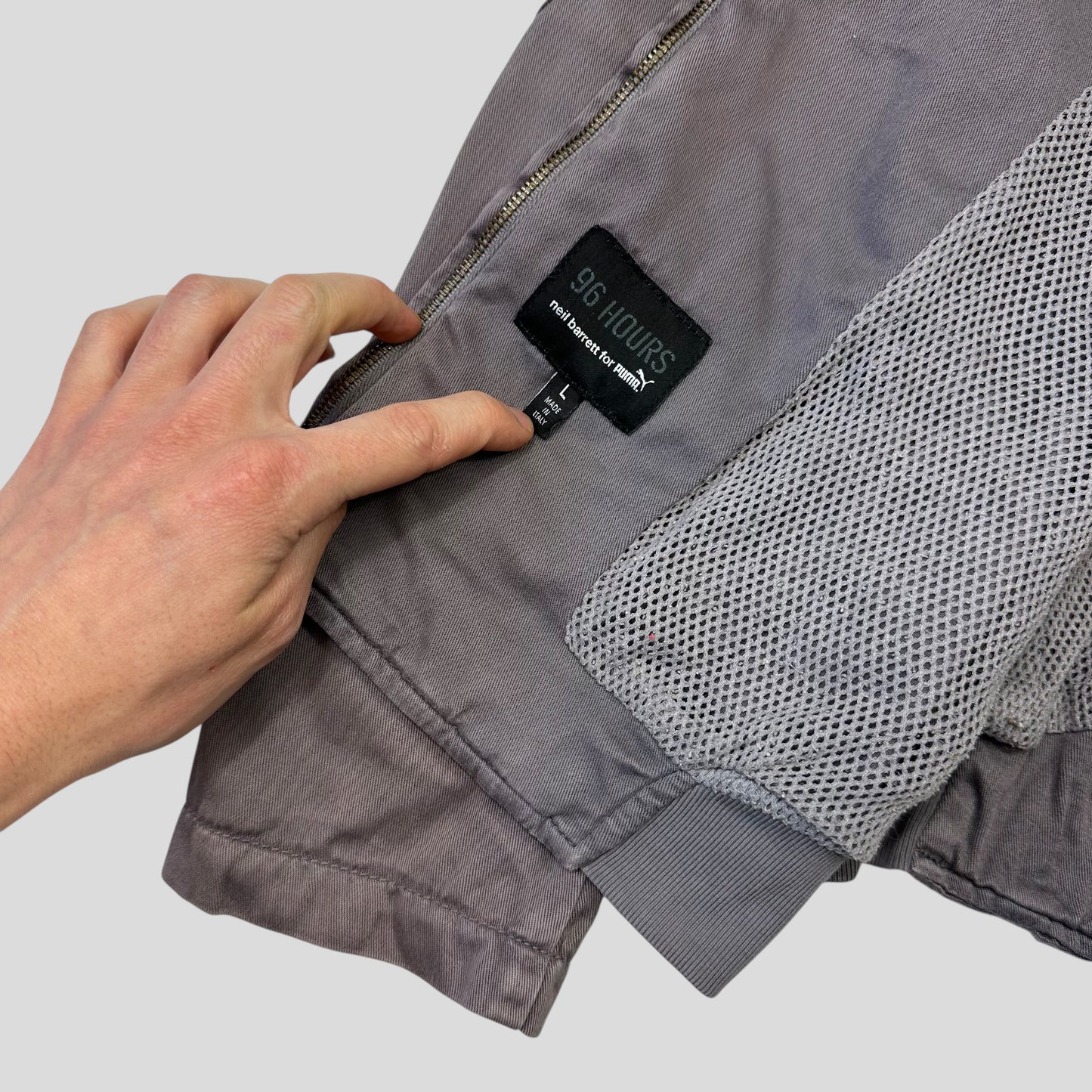 Puma x Neil Barrett 96 Hours Dusty Purple Cotton Moto Jacket - S/M