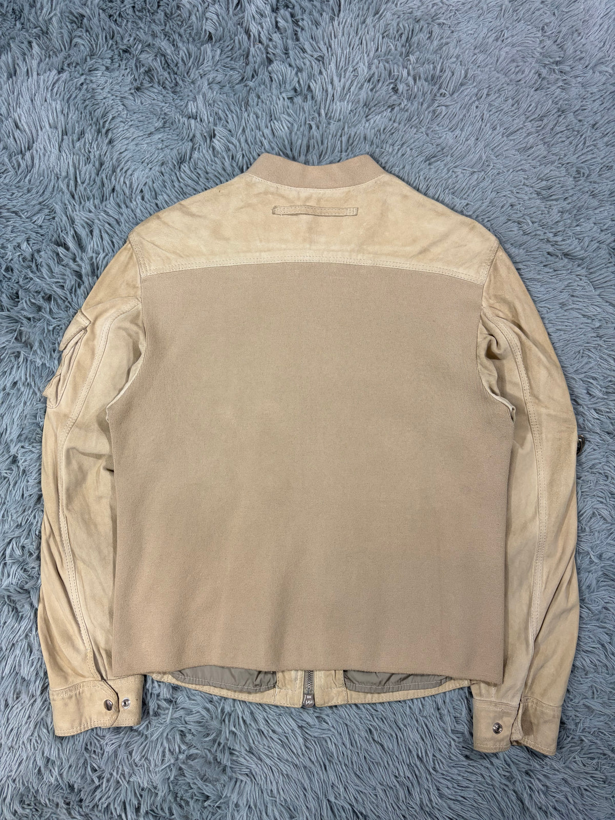 Prada Sport 00’s Suede Leather D-ring Cargo Biker Jacket - M