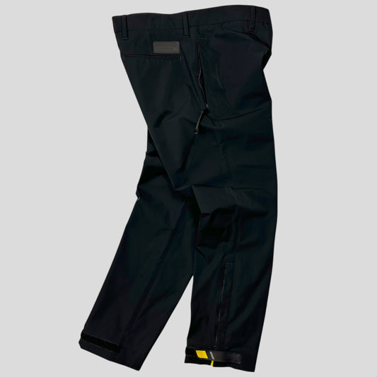 Prada 2017 Rubberised Race Logo Strap Gabardine Nylon Trousers - IT50 (L)