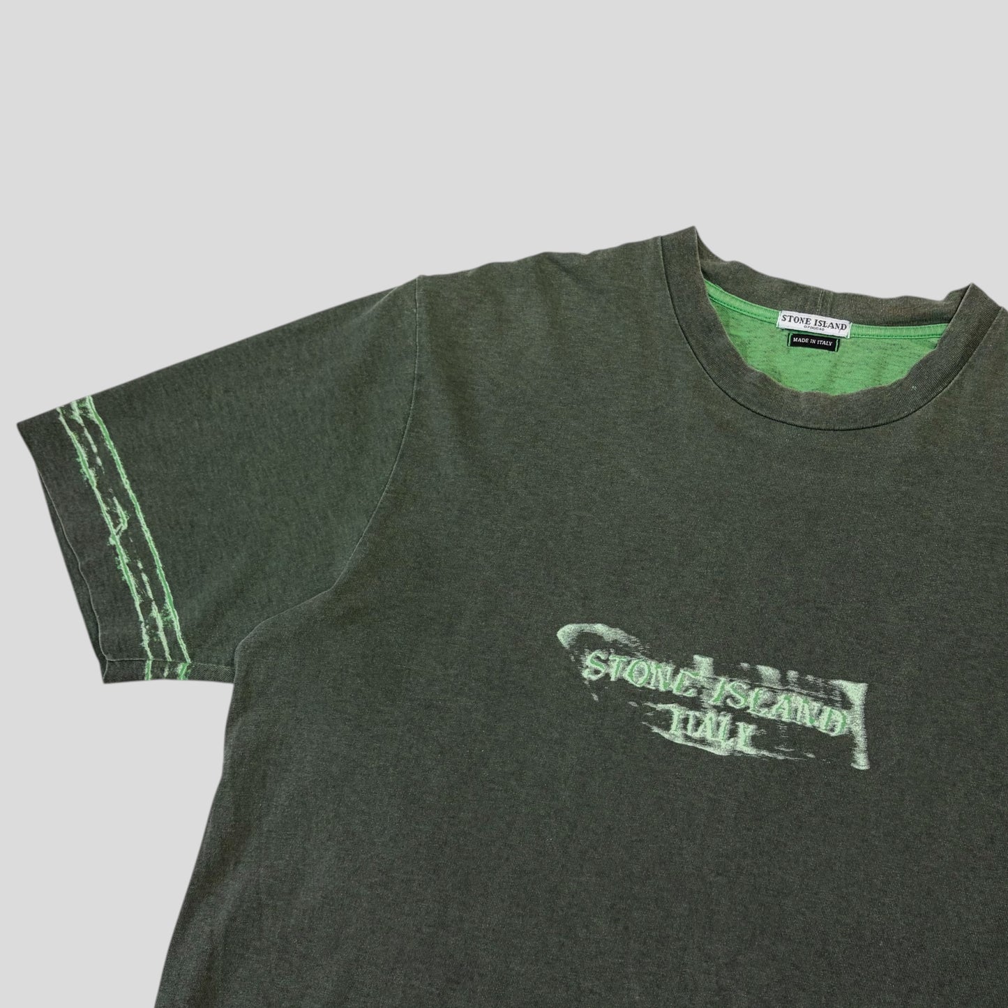 Stone Island SS03 Sublimation Acid Print Marina Logo T-shirt - XL (L)