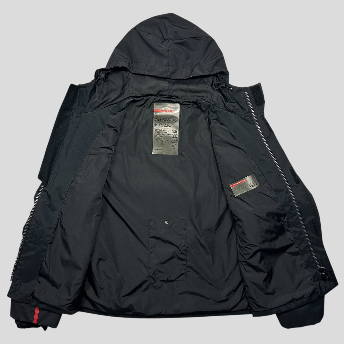 Prada Sport AW99 Iridescent Ballistic Nylon Stash Ski Jacket - IT50