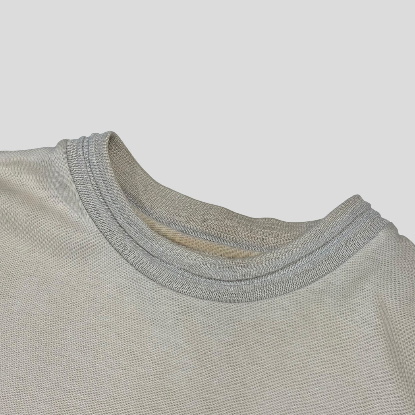 Stussy 90’s Cream Heavy Tom Tom White Tag Pocket Logo T-shirt - L/XL