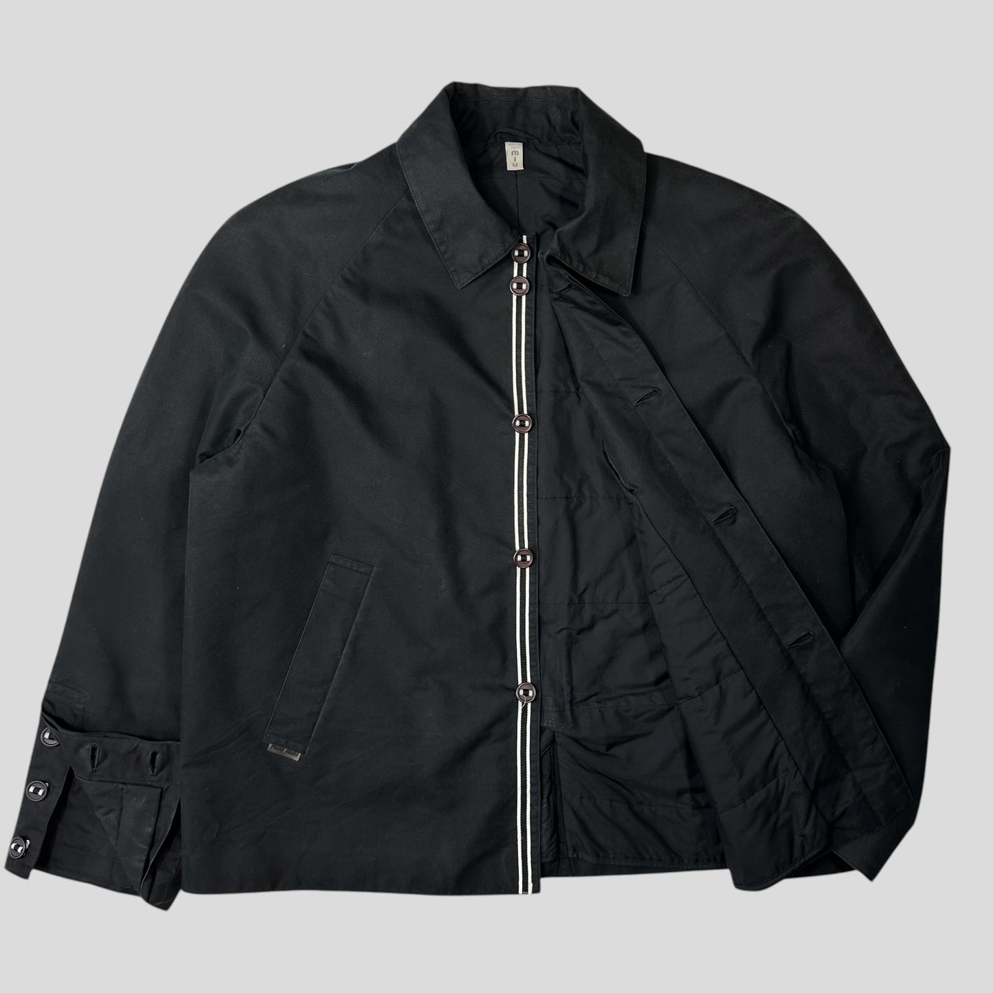 Miu Miu AW00 Contrast Tape Down Filled Work Jacket - L/XL