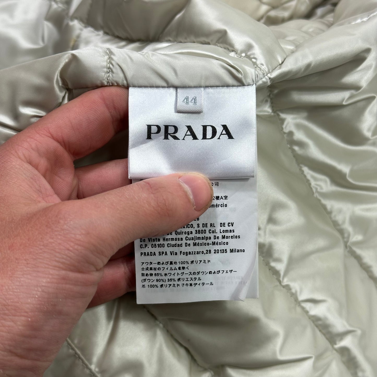 Prada Milano 2017 Metallic Grey Down Puffer Jacket - IT44