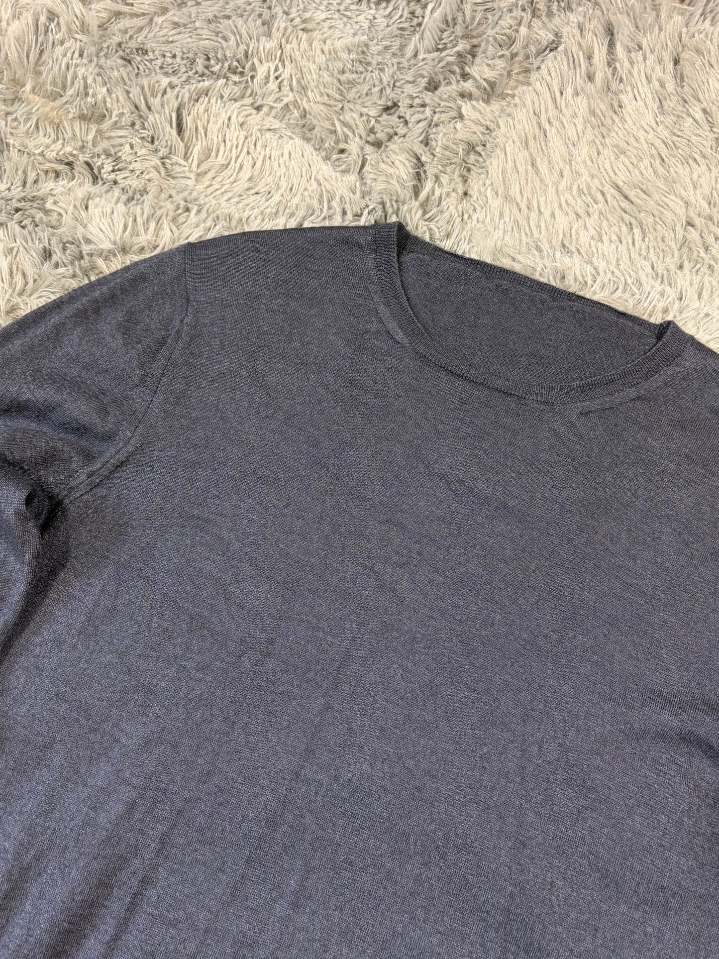 Prada 2015 Blue Marl Lightweight Cotton Knit - S