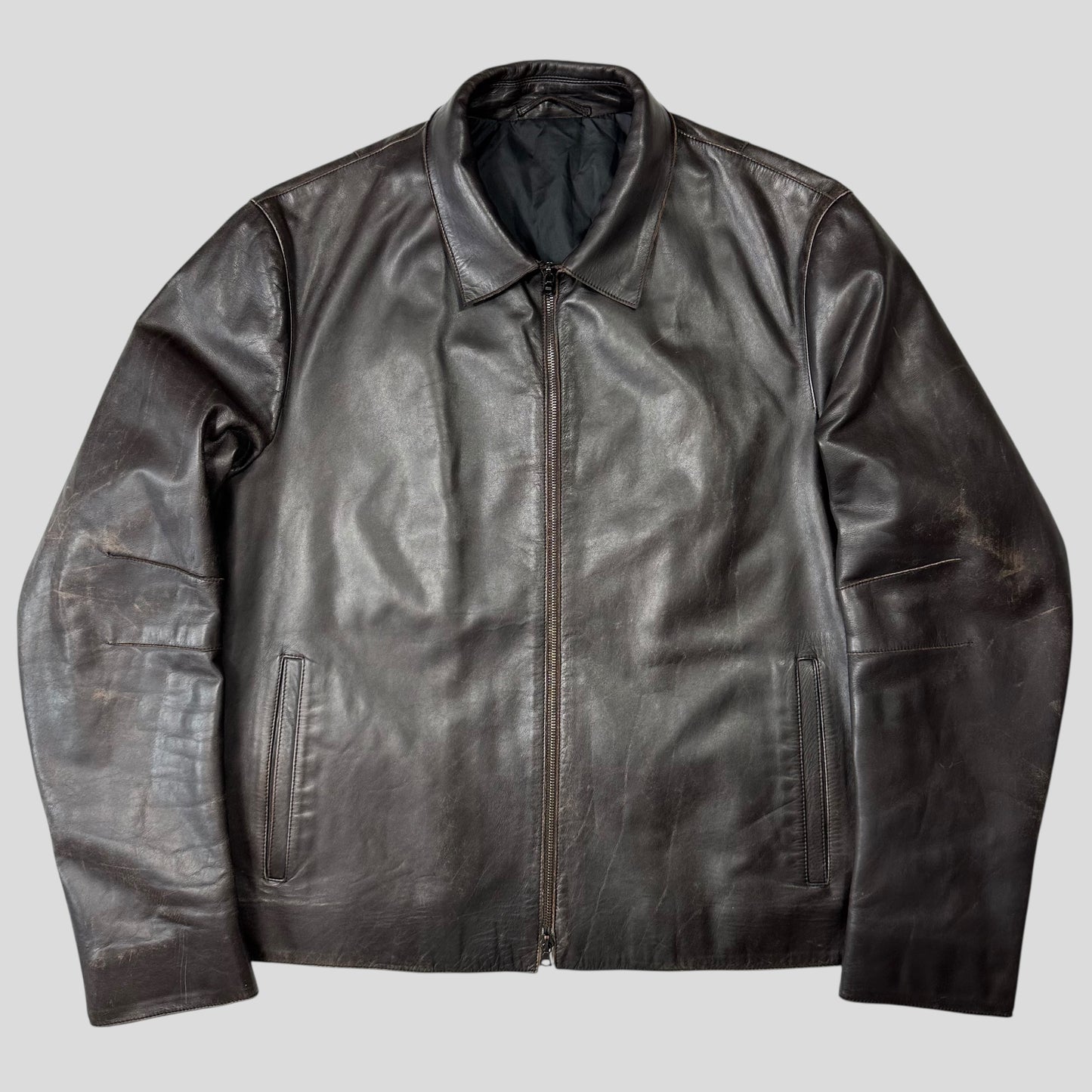 Neil Barrett AW00 Leather Moto Backpack Jacket - M/L