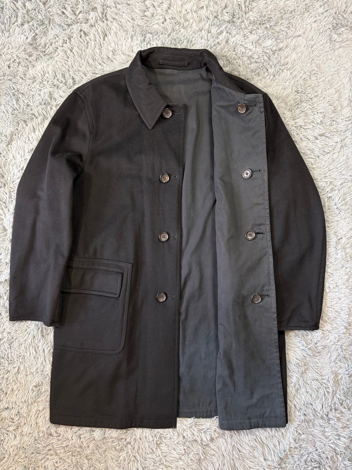 Gucci by Tom Ford 1999 Reversible Wool & Cotton Car Coat - L