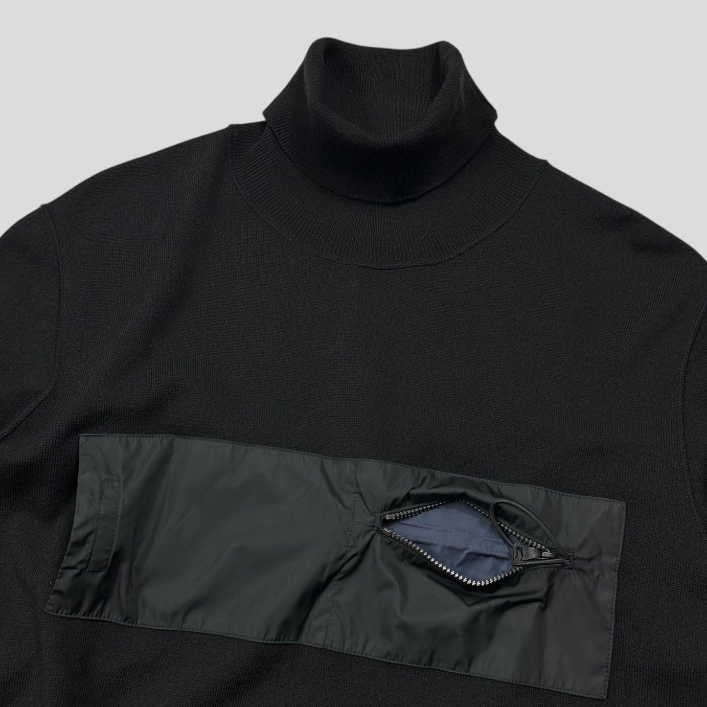 Prada Sport AW00 Nylon Pocket Panelled Technical Turtleneck - IT50 (M)