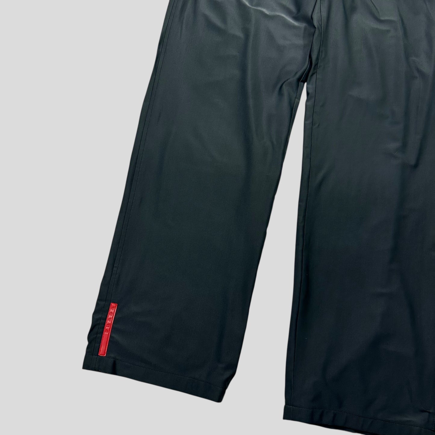 Prada Sport FW99 Textured Nylon Shimmer Baggy Mesh Trousers -IT54