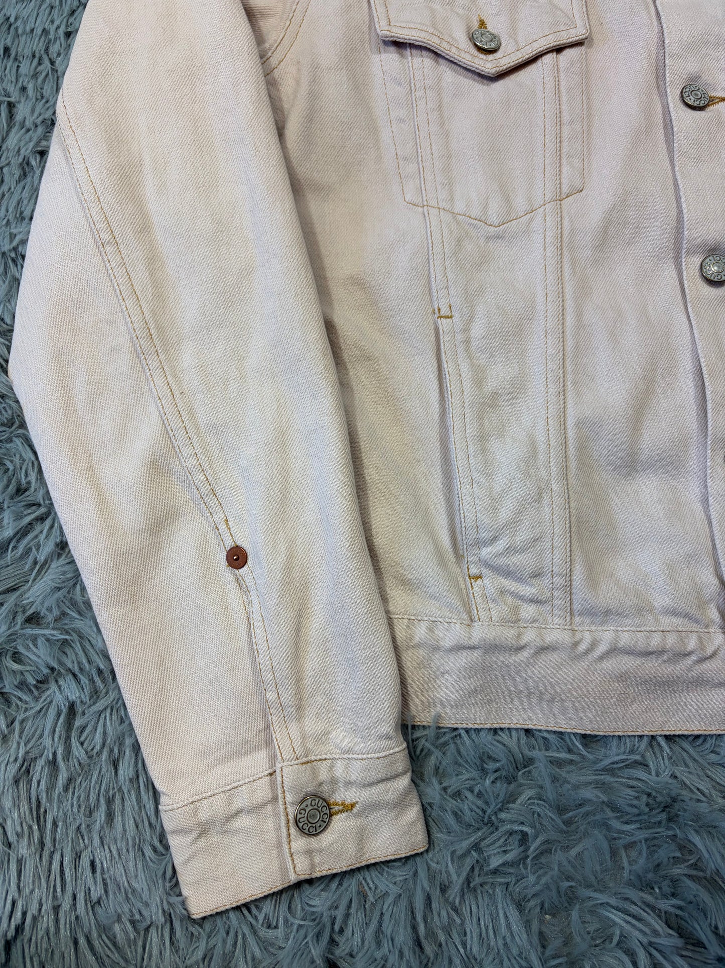 Gucci by Tom Ford 00’s Pale Pink Mens Trucker Jacket - IT52