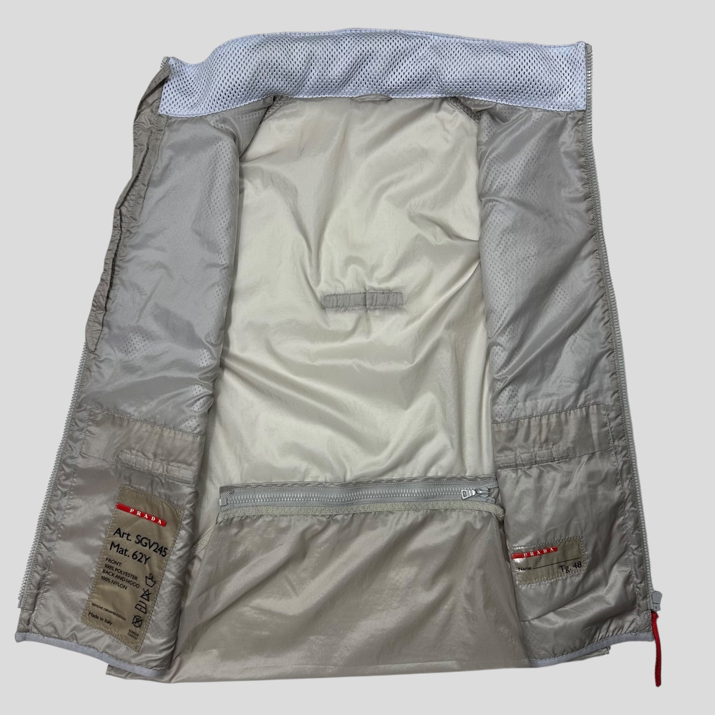 Prada Sport SS00 Gel Seam Convertible Mesh Gilet - IT48