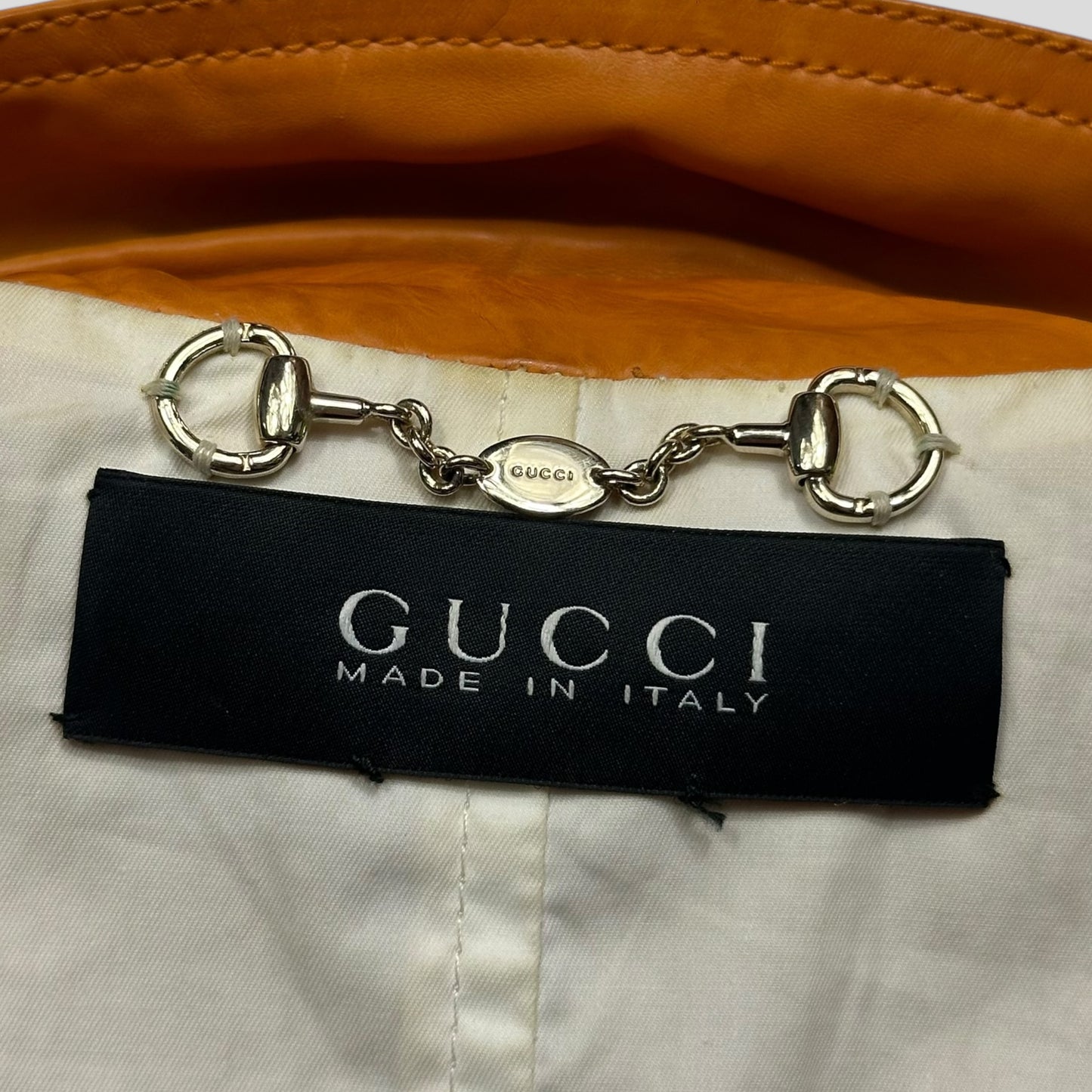 Gucci 2011 Leather Reversible Cropped Moto Biker Jacket - UK6/8